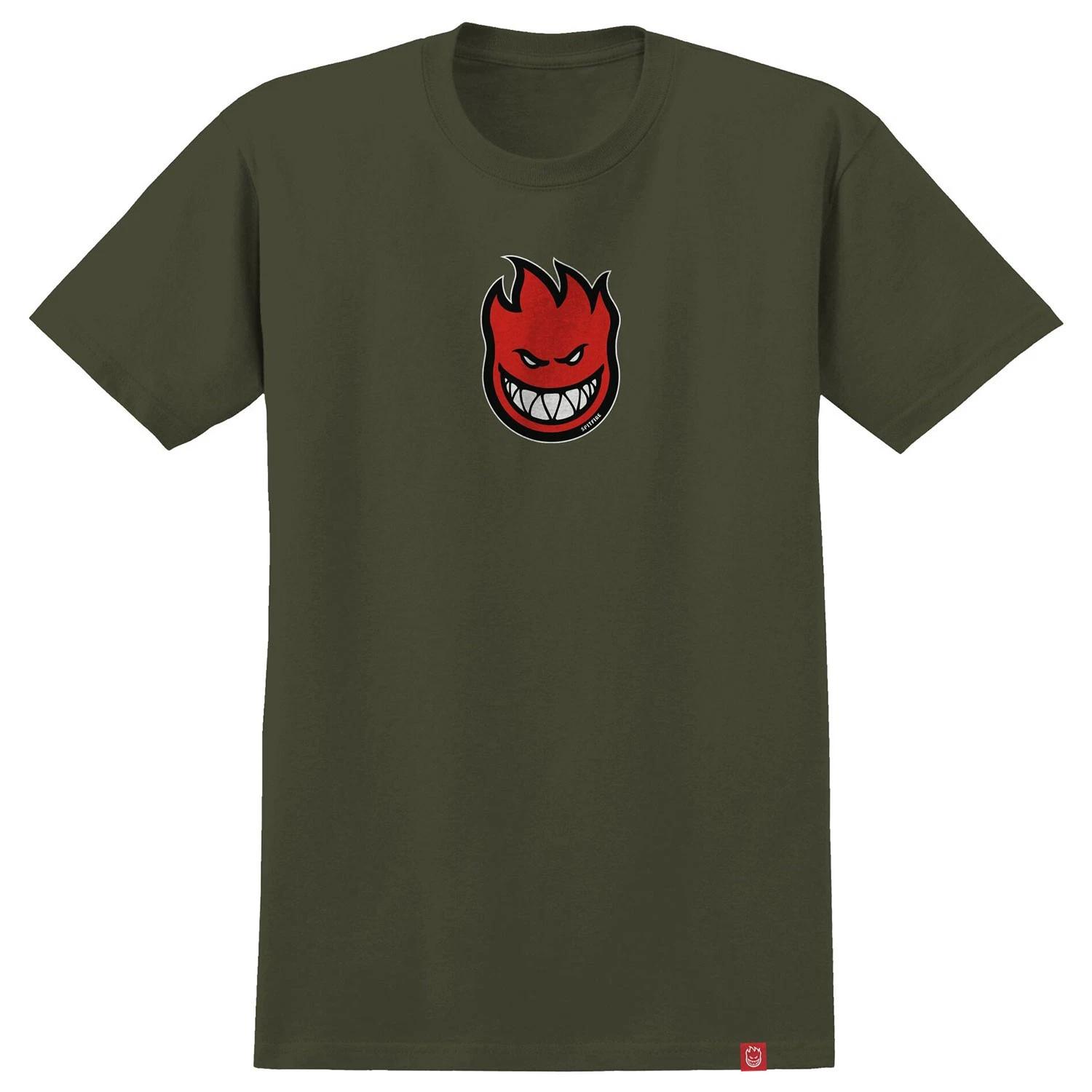 Spitfire Wheels Shirt Bighead Mid Fill Military Green/Red/Black/White 4XL