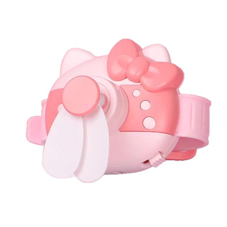 Hello Kitty USB Rechargeable Portable Mini Fan Bracelet Toy.