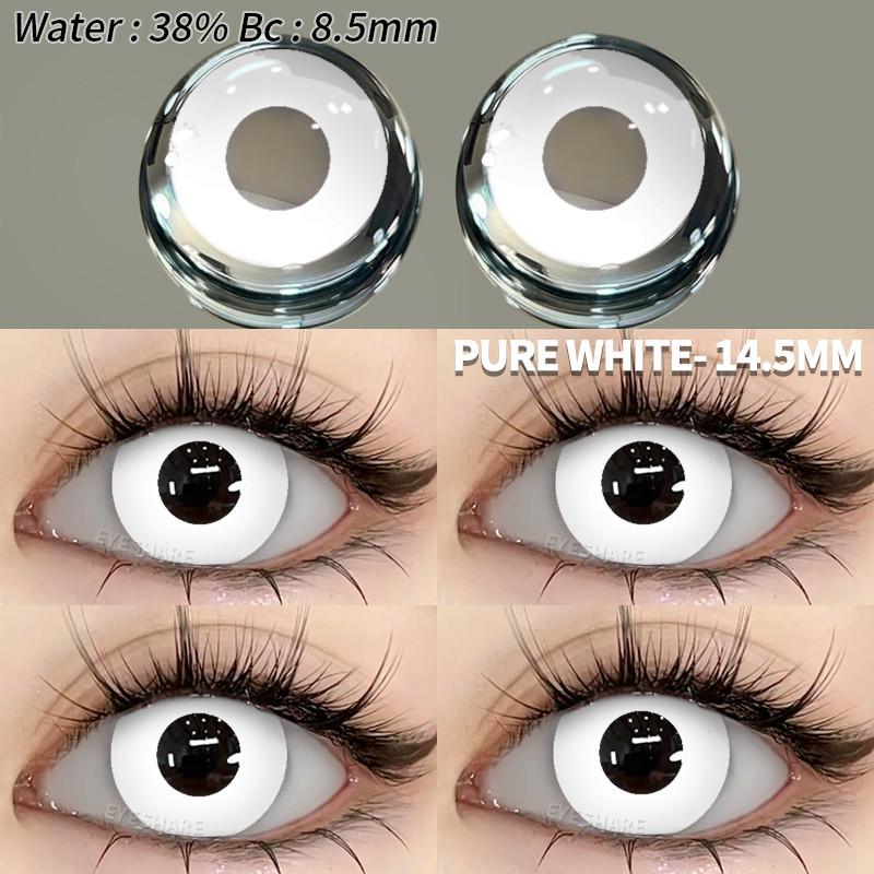 Eyeshare Cosplay Farbkontaktlinsen für Augen Halloween-Linsen Blaue Augenkontaktlinsen Schwarze Linsen Jahreslinsen 14,5 mm