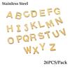 26Pcs/lot Alloy Inlaid Rhinestones A-Z English Letter Inlay Alphabet Pendant For DIY Bracelet Necklace Jewelry Making
