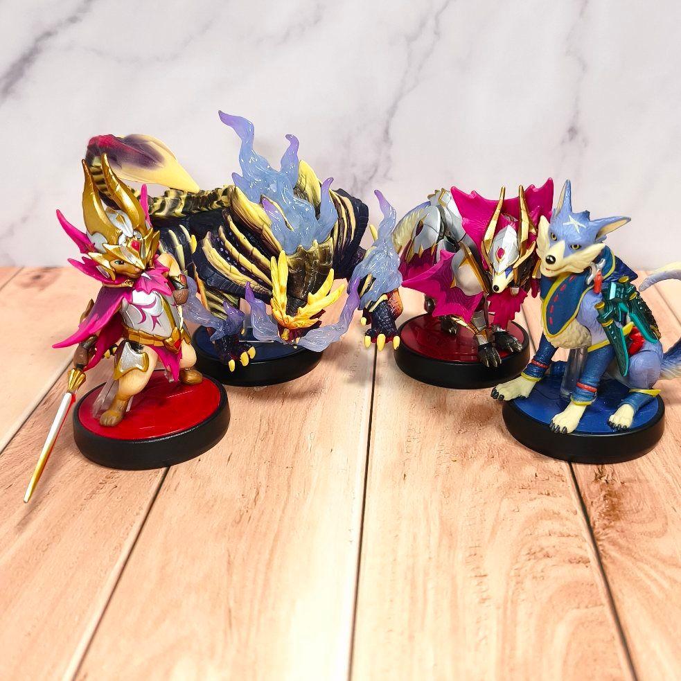 Б/у Набор из 4 amiibo Monster Hunter Rise Sunbreak Otomo Garuk Otomo Airu Magai Magado