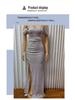 Elegant Sequin Slit One-Shoulder Long Dress - High-End Fashion for Women
