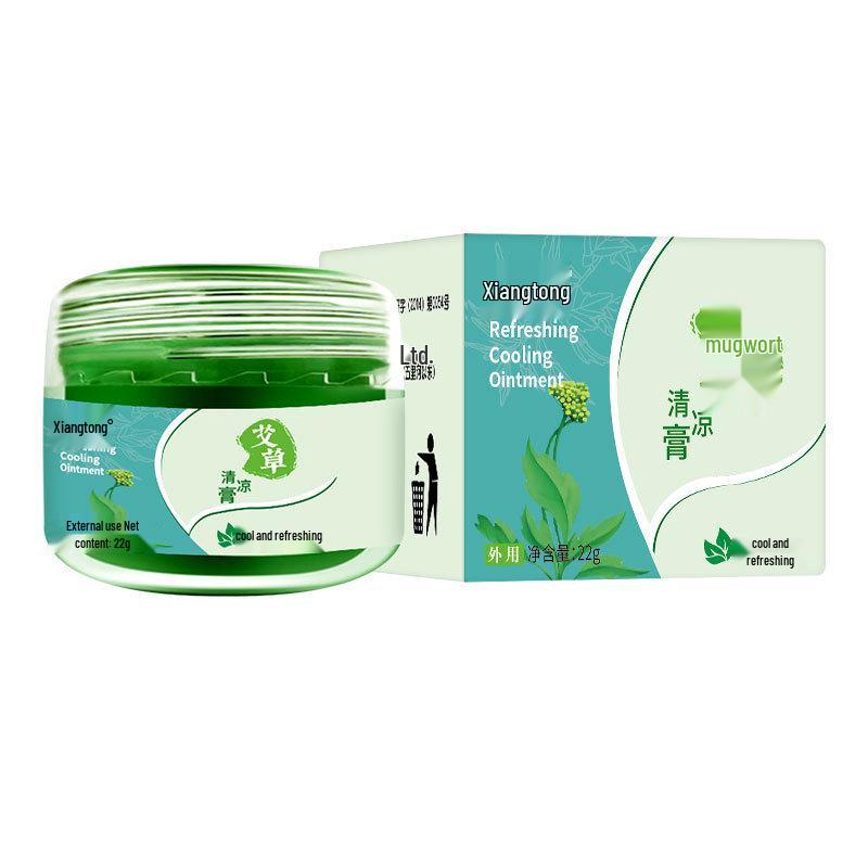 Xiangtong Mugwort Anti-Itch Cooling Cream 22g - Soothing Green Grass Cream for Babies and Children