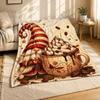 Autumn Gnome With Pipe Coral Fleece Blanket