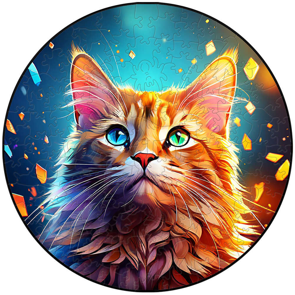 Non-Toxic Animal Cat Jigsaw Puzzles For Kids Wooden Puzzle Memory Game To Play In Family 3D Wood Puzzle Montessori Toy