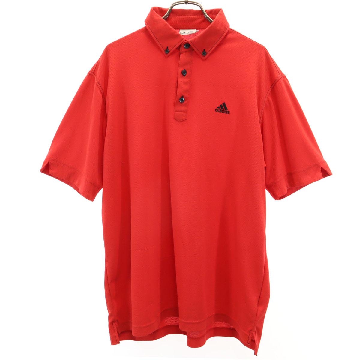 

adidas golf Рубашка с коротким рукавом на пуговицах O Красный Мужская Б/У