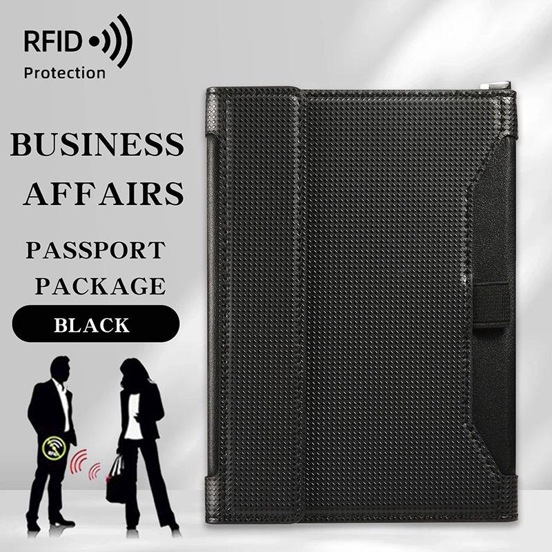 Anti-Theft RFID Passport Holder - Multifunctional, Fashionable, Large Capacity Travel Bag