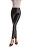 MeadowLina Faux Leather Warm and Comfortable Skinny Leggings with Pockets Size Leggings, Fleece-Lined, High-Waisted, Stretchy, (Black, Fleece-Lined,
