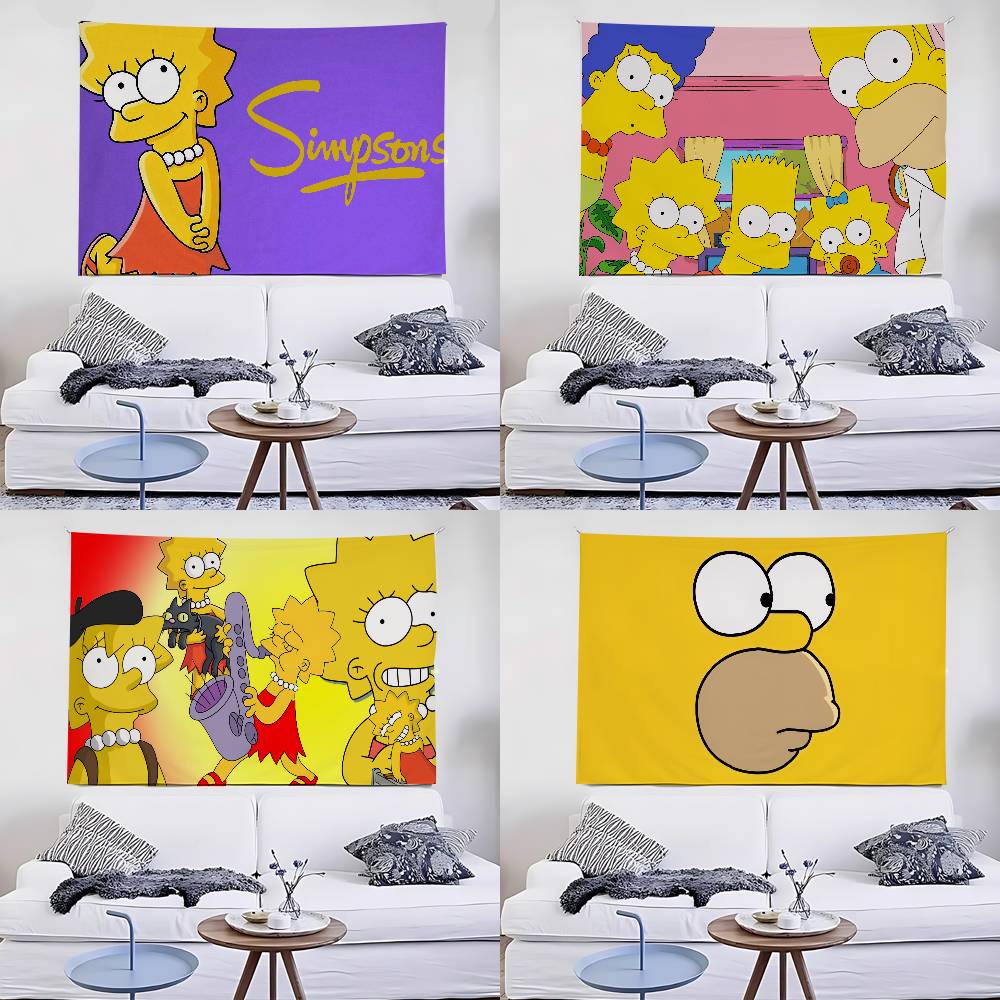 Funny SSimpson Tapestry Wall Hanging Tapestry Art Deco Blanket Curtain Hanging At Home Bedroom Living Room Decor