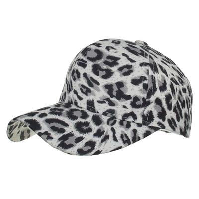 WHITE FANG Leopard Print CA334 Hat, Cap, Animal, Stylish, Cool, Casual, Men's, Women's, (01 Gray)