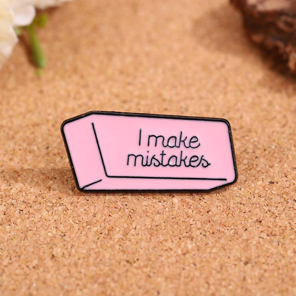 Oil drop brooch premium sense light luxury pink square clothes bag decorative accessories