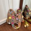 Borsa a Spalla Lavorata a Maglia da Donna Borsa a Shopper all'Uncinetto Grande Capacità Borsa a Mano alla Moda Borsa a Tracolla Intrecciata Borsa da Viaggio per Esterni