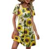 Dresses For Women Short Sleeve O Neck Casual Dresses Waist Maternity Dress With Pockets