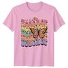 Teacher Retro Butterfly Unisexs TShirt Groovy Teaching Gift For Her