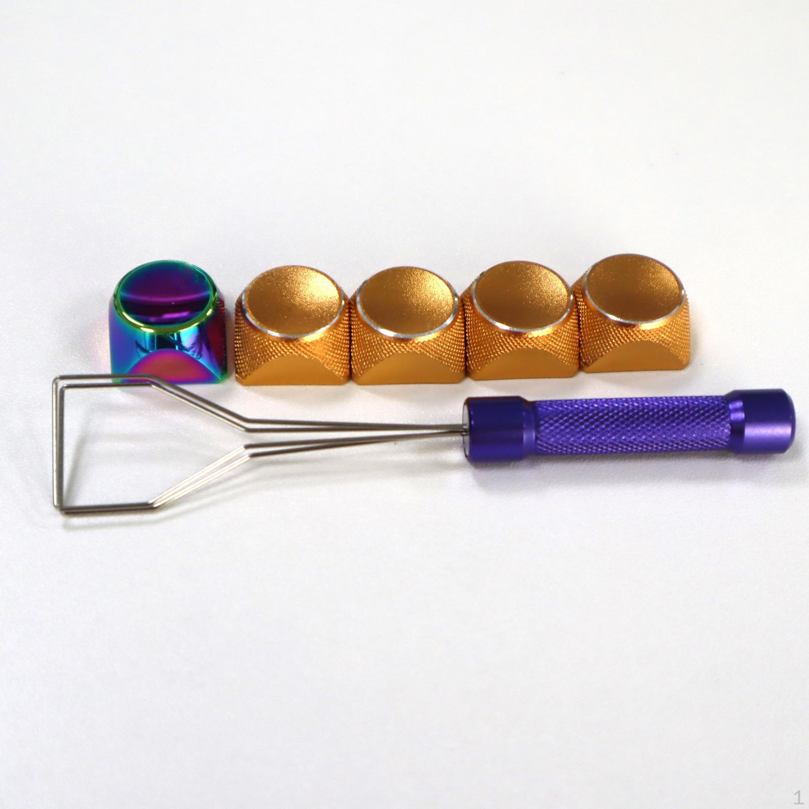 5 Cap Remover Tool Key Caps with Puller Aluminum Alloy Compatible Most Mechanical Keyboards B