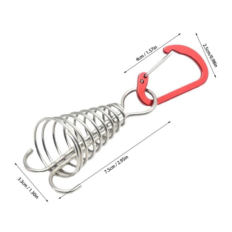 Octopuses Wind Rope Fixing Buckle Deck Anchors Peg Tent Nails Wind Rope Anchors with Spring Fixing Buckle Enduring