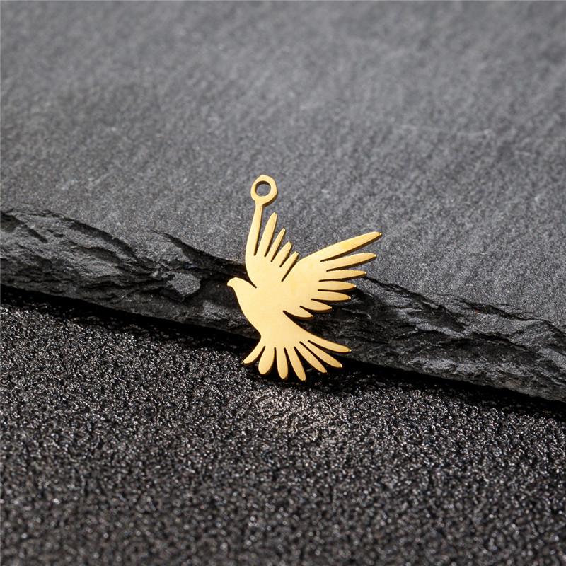5Pcs/Lot Mini Stainless Steel Charms Fashion Metal Leaf Flower Butterfly Sun Pendants for Makings DIY Jewelry Handmade Craft