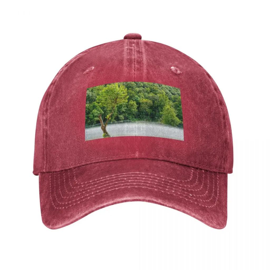 Steamy Fog Tree Lake Taneycomo Baseball Cap Fishing Cap Sports Cap Beach Outing New Hat For Women Unisexs