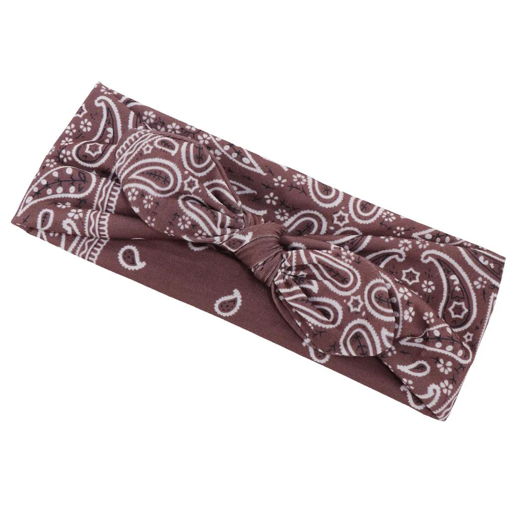 Paisley Print Headbands Bohemia Women Hair Bands Soft Elastic Headwear Fashion Scrunchies Turban Twisted Knotted Headwrap Girls
