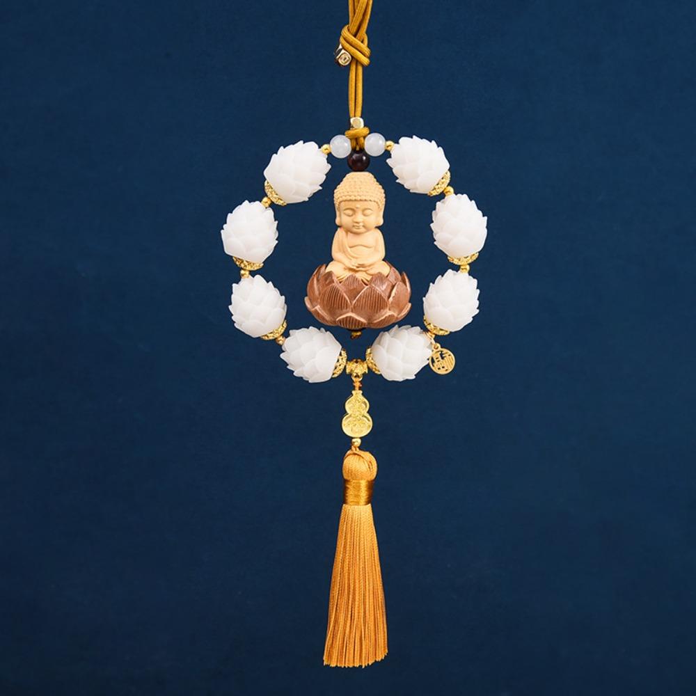 Good Luck Car Hanging Decoration Exquisite Car Upholstery Soft Circle Lotus Car Pendant  Automobile