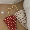 Eleganter Automatischer Langstockschirm - Ein-Knopf-Öffnung, Windbeständig mit Polka-Dot-Bezug, Ihr ständiger Begleiter bei Regen oder Sonnenschein