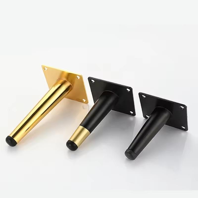 4pcs Conical Furniture Legs Oblique Metal Legs Matte Furniture Feet for DIY Sofa Cabinet Table Chair Cupboard