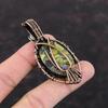 Evil Eye Copper Stichtite Pendant Copper Wire Wrapped Pendant Rainbow Moonstone Jewelry Handmade Gemstone Pendant Copper Jewelry For Gift