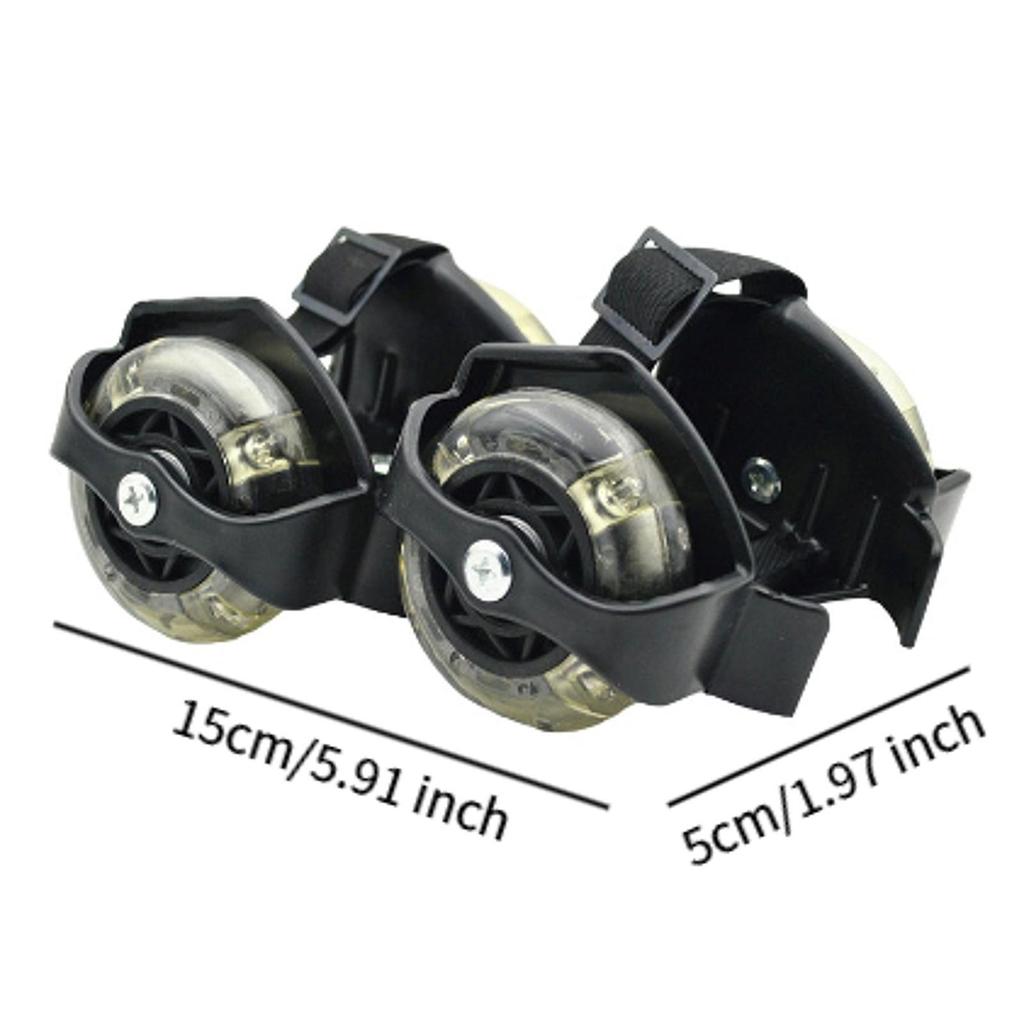 Heel Wheels Sturdy Flashing Roller Shoes Heavy Duty Shine Roller Skating 1 Size Fits Most Adjustable for Boys Kids Girls Child