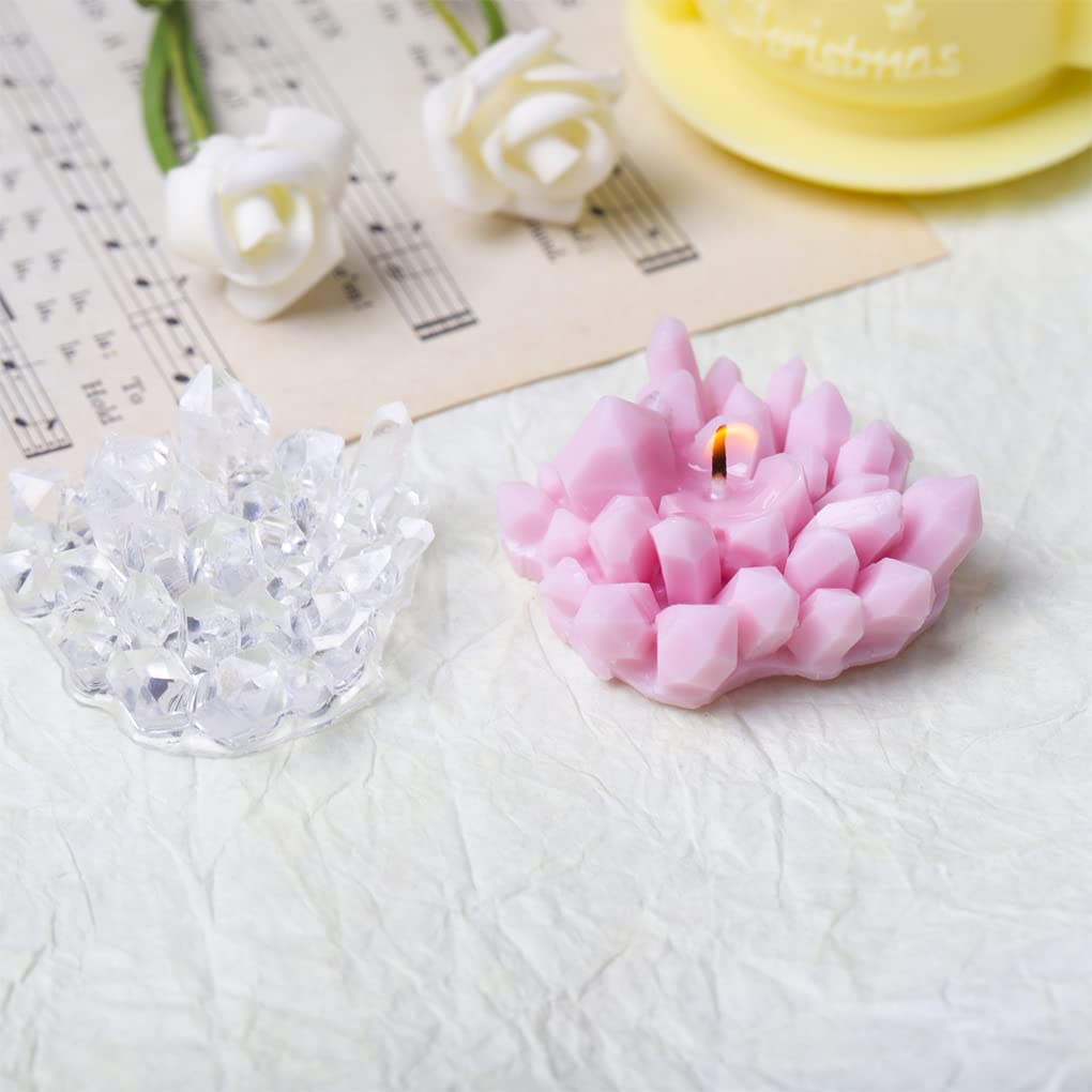 FineInno Crystal Mineral Silicone 6 Natural Quartz Soft Crystal Good Luck Hexagonal Pendulum Epoxy UV Resin DIY Mold of 6 Molds, Types, Gemstone,