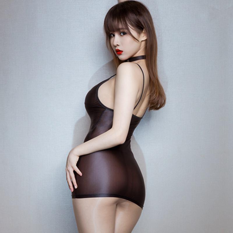 Gonna-Pigiama Estiva Trasparente Super Corta, Pigiama Elastico e Leggero - Modello 2403