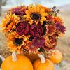 Artificial Flowers Silk Holding Sunflower Festival Wreath Wedding Bouquet Home Room Arrangement Vase Window Sill Decora Outdoor