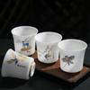 Dehua Gilded Mutton Fat Jade Porcelain Teacup Gift Set