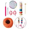 Wooden Knitting Looms Set Craft Kit Tool with Hook and Maker Weaving for Beginner Adults