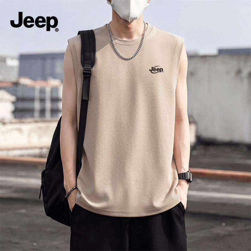 JEEP Men s Heavyweight Cotton Vest T-shirt L