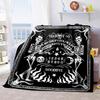 1PC Spirit Board Ouija Print Plush Blanket Perfect All Seasons Soft Comfortable Sofa Office Travel Festive Gift