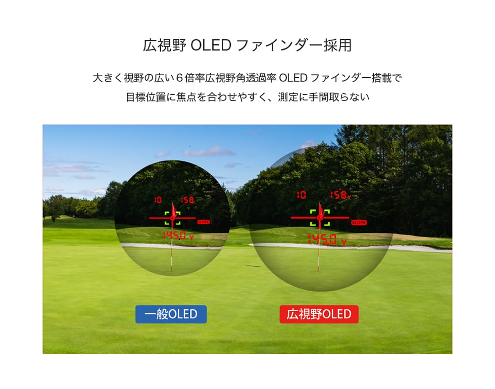 Shot Navi Golf Laser Distance Meter White Second Measurement OLED 1300y Measurement Lightweight 6x Zoom Height Difference Rechargeable Laser Distance