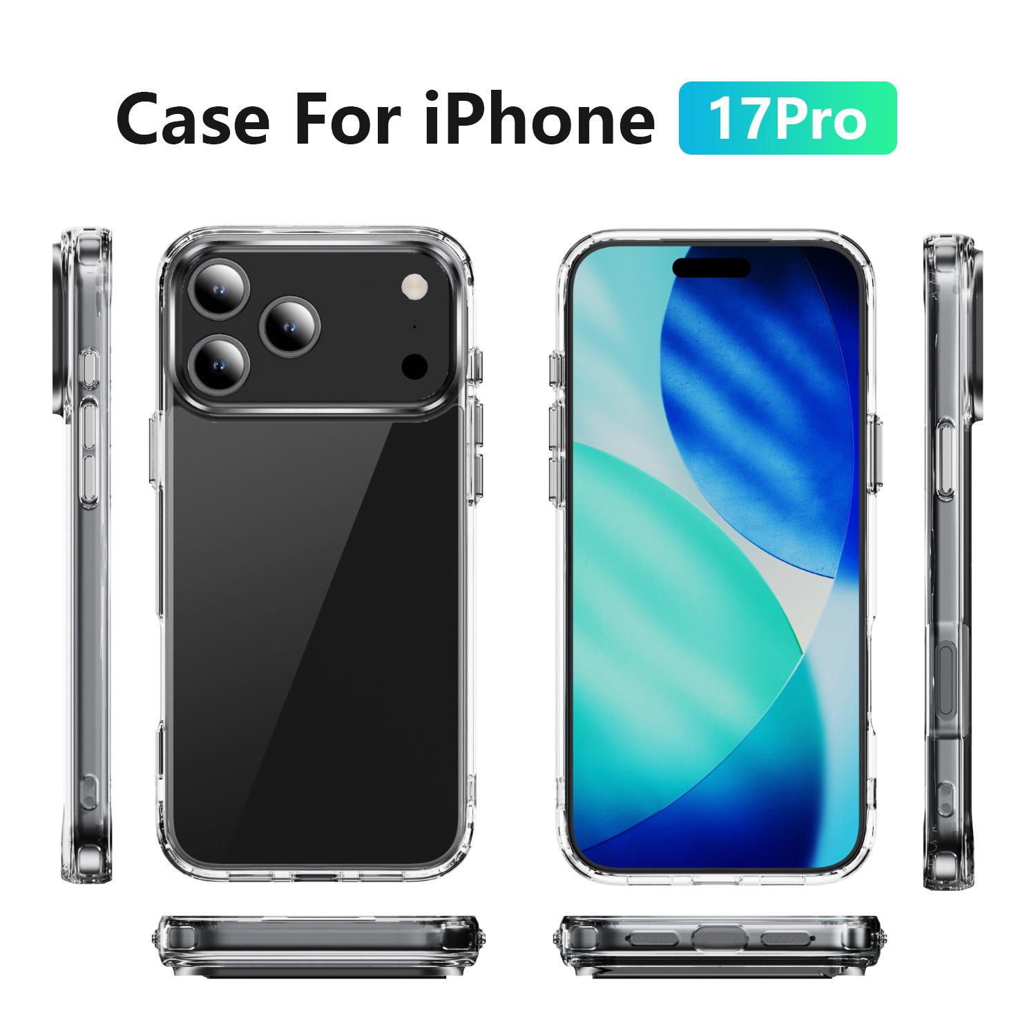 

For Apple Mobile Phone Case with High-end Feel for IPhone17 Mobile Phone Case Airbag Anti-fall Anti-yellow Transparent Mobile Phone Case For iPhoneXS