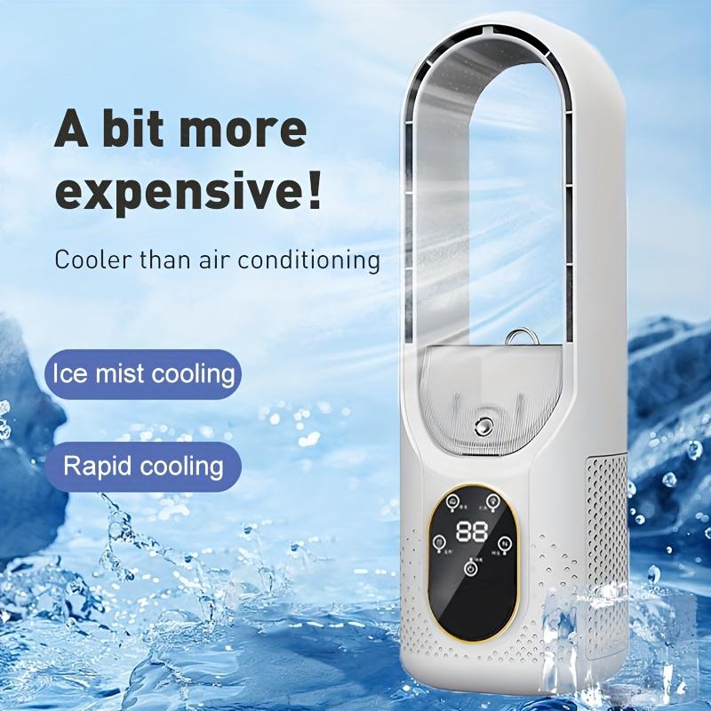 Bladeless Desktop Fan And Portable Air Cooler - USB Powered, Personal Cooling, Water-Cooled Humidification, Ice Mist Technology, Quiet Operation bladeless fan белый