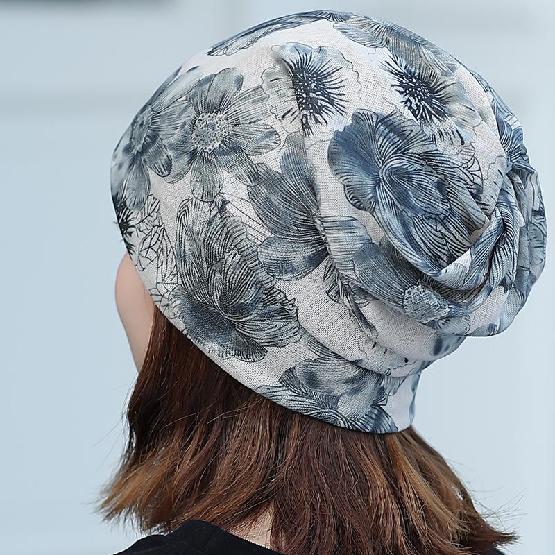 Spring And Summer Package Set Turban Cap Fashion Printing Bald Head Chemotherapy Cap Thin Section Pregnant Woman Monthly Hat Women's Hat