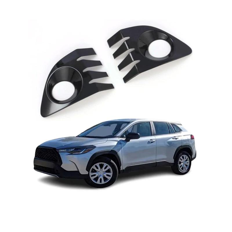 Front Fog Light Cover Trim Stickers For Toyota Corolla Cross Abs Carbon Fiber Car External Accessories Styling