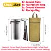 Camping Tent Legs and Hammer Sets Tent Stakes Pegging Ground Nails 30cm Length with Storage Bag Outdoor Camper Tourist Supplies