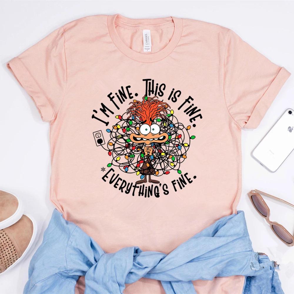 Anxiety Christmas Shirt Everything Is Fine TShirt Inside Out Emotions Tee Unisextal Health Christmas Shirt Xmas Matching Tops Gift