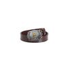 Men's Retro Leather Belt with Alloy Buckle, Two-Layer Cowhide, Simple P Letter Design