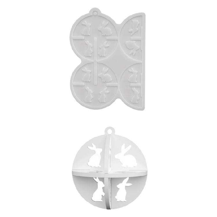 

Easter Decoration Silicone Rabbit Mold With Patchworked Design For Unique Handmade Creation Safe Casting Mould Tool