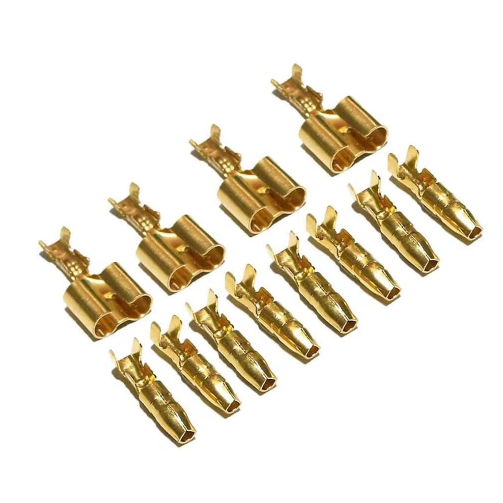 Aurooooa Bullet Terminal Set, 2-hole Mother Terminal, 10 Pairs, Gold