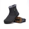 Unisex Mid-Top Waterproof Winter Snow Boots with Anti-Slip Sole and Plush Lining