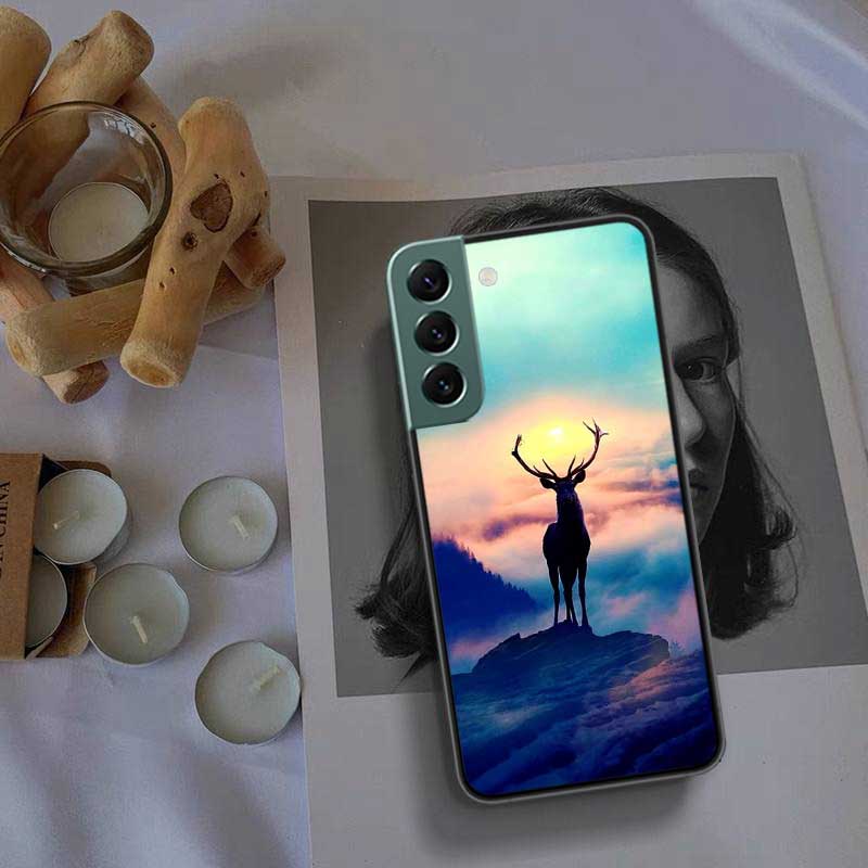 Deer Hunting Camo Phone For Samsung Galaxy S24 S22 Ultra S21 Plus S20 S23 FE Case S10 S10E S9 S8 S7 Edge Cover Silicone Soft Coq