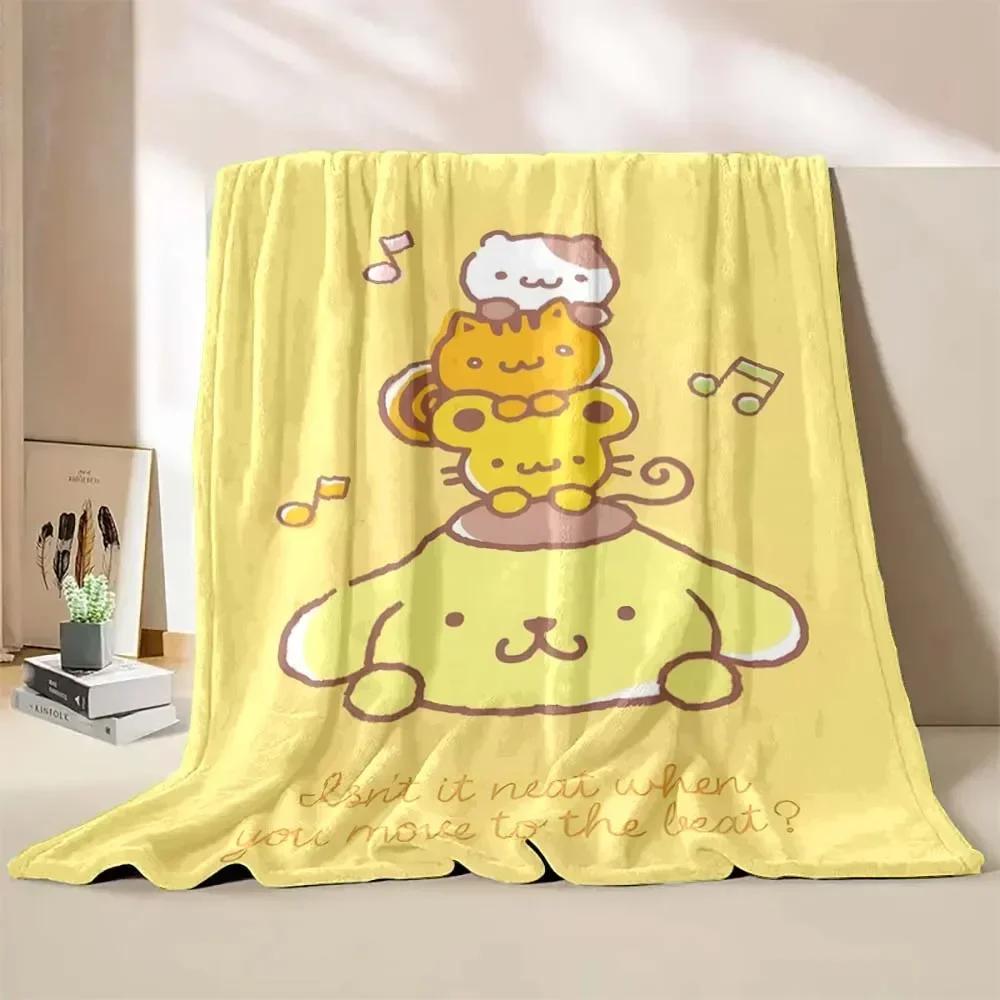 Japanische Pompom Purin Cartoon Decke Kinderzimmer Weich Flauschig Weich Bett Plüsch Überwürfe Baby Mädchen Jungen Plüschdecke Steppdecke Geschenk