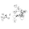 10pcs Brass Rivet Studs Screw Back Round Ring Head Leathercraft Parts