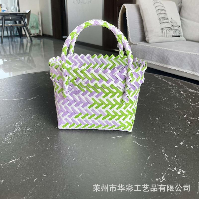 Handtasche Handgewebte Plastik-Geschenktasche Geschenktasche Verpackungsbeutel Baby Rückgeschenktasche Zuckertüte